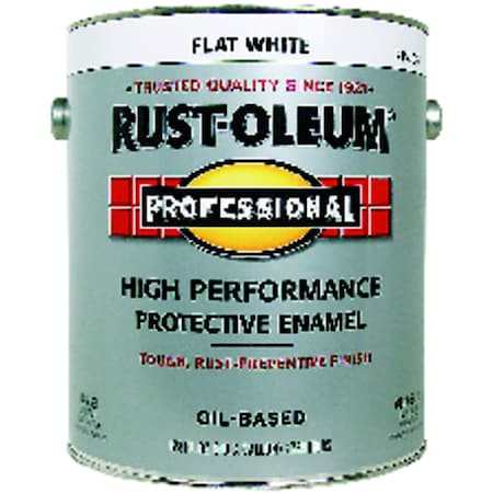 Rust-Oleum Rust-Oleum Professional High Performance Indoor and Outdoor Flat White Protective Paint 1 gal 215968